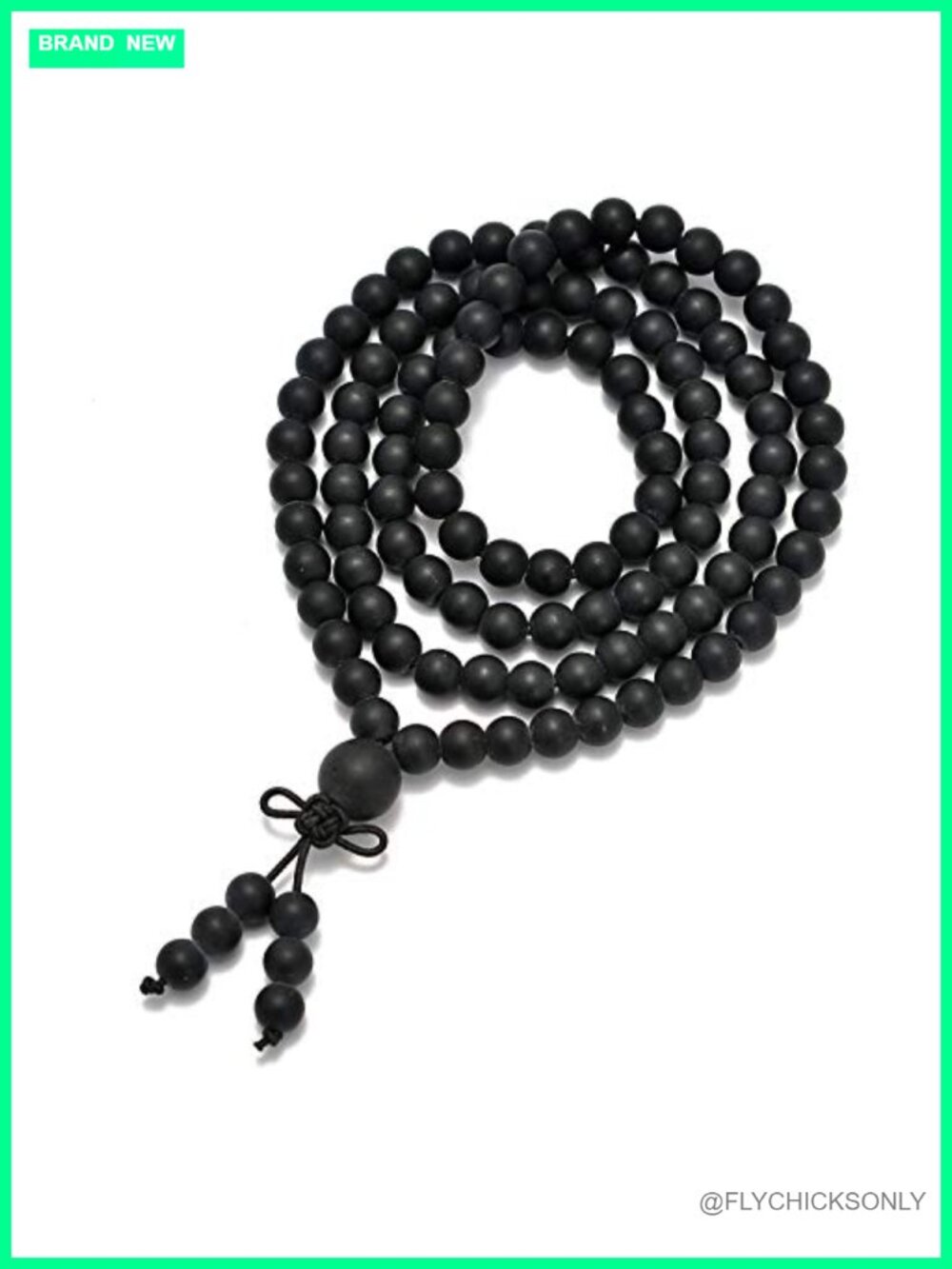 6mm Natural Gemstone 108 Prayer Mala Stretchy Bracelet Necklace